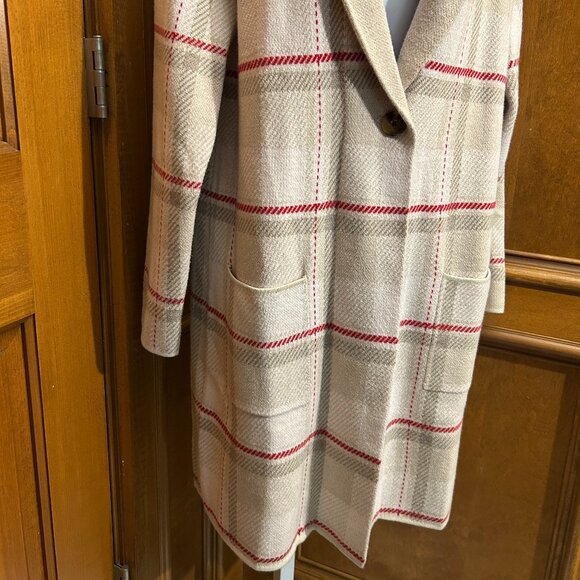 LANDS' END Women's Lofty Coatigan - Birdseye Jacquard - Worn Once - Picture 2 of 12